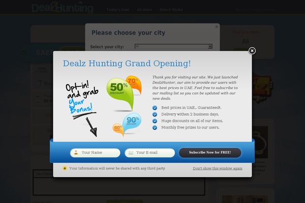 dealzhunting.com site used Enmasse_wp