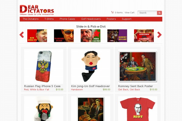 deardictators.com site used Compra