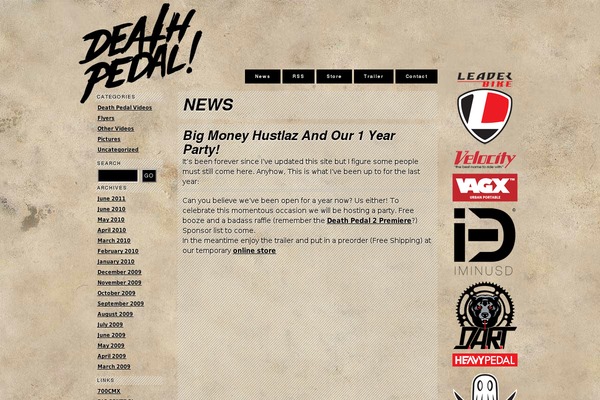 death-pedal.com site used Cardeo-minimal
