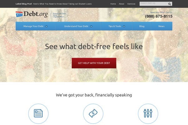 debt theme websites examples