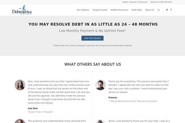 debtamerica.com site used Enfold-child