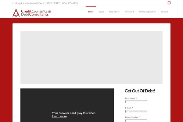 debtconsultants.ca site used X | The Theme