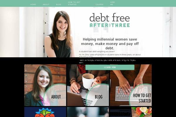 debtfreeafterthree.com site used Oliveandivydesign