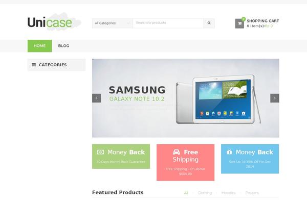 Unicase theme site design template sample