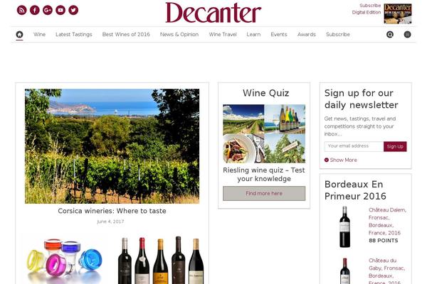 Site using Decanter-wines plugin