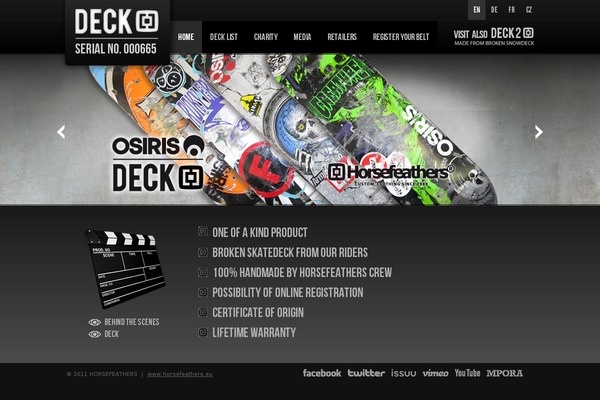 Deck theme site design template sample