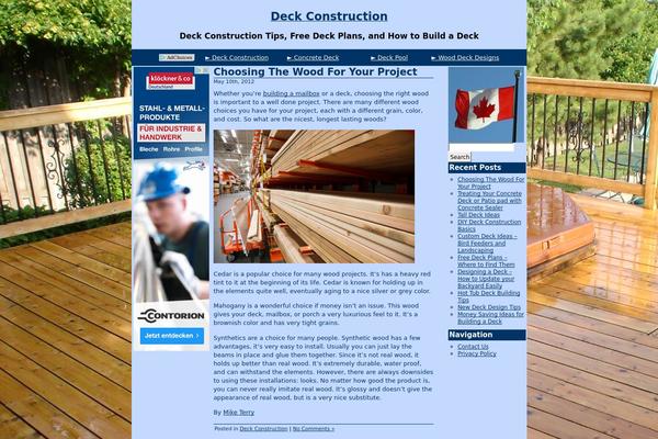 deckconstruction.ca site used Bluesenserestyling