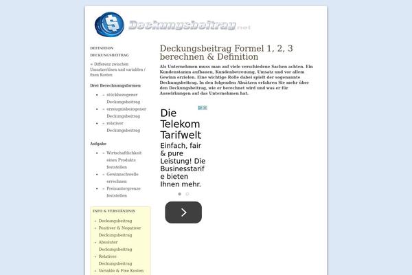 deckungsbeitrag.net site used Mehrwert