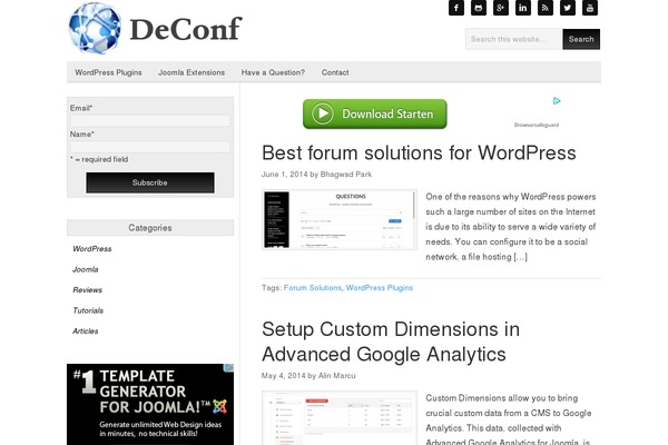 deconf.com site used Deconf