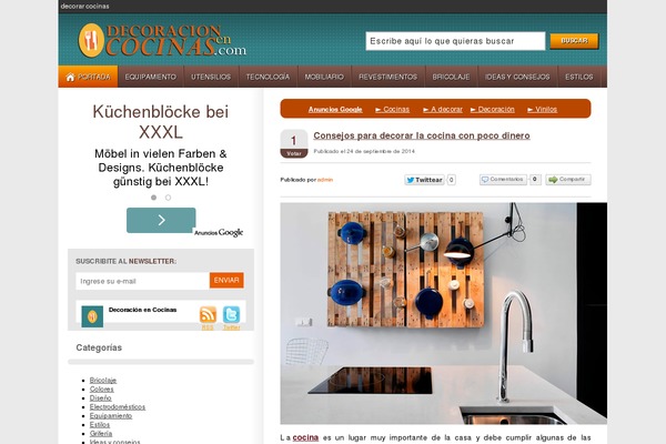 decoracionencocinas.com site used Theme-clarinada-v5