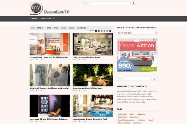 decoration.tv site used Video Theme