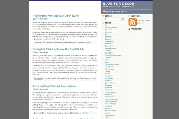 WordPress website example screenshot