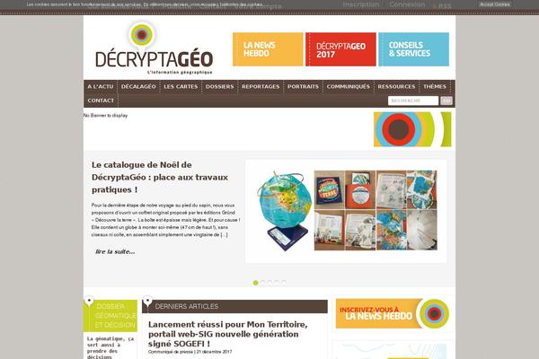 decryptageo.fr site used Wp Clear321