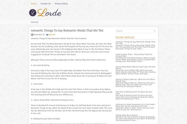 Lorde theme websites examples