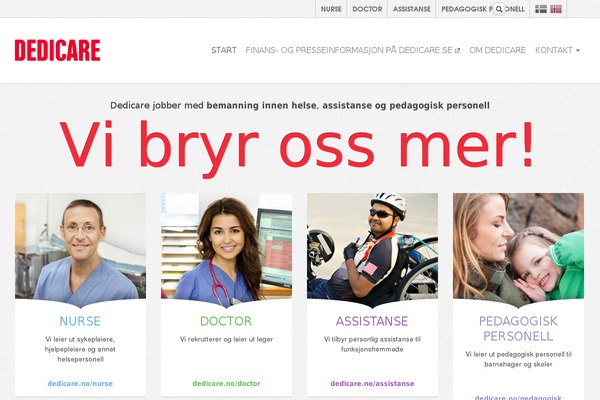 dedicare.no site used Dedicare-responsive