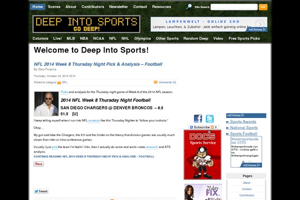 deepintosports.com site used Light