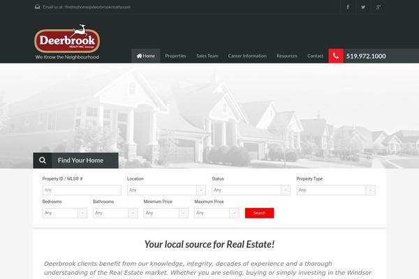 deerbrookproperty.com site used Realhomes Theme