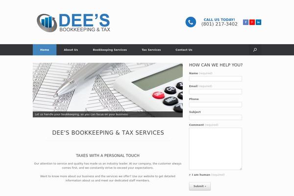 Vantage theme site design template sample