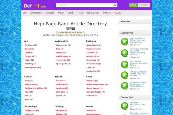 def411.com site used Articledirectory
