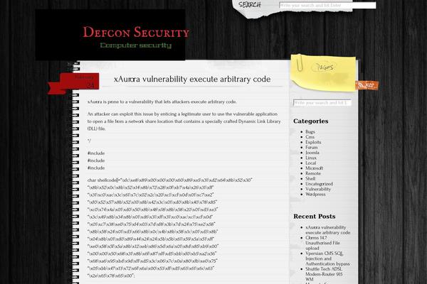 Anarcho Notepad theme site design template sample