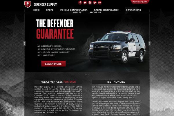 Defender theme site design template sample
