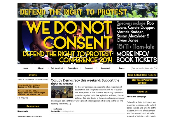 defendtherighttoprotest.org site used Pure Line