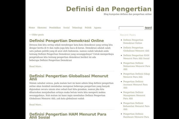 definisipengertian.com site used The Common Blog