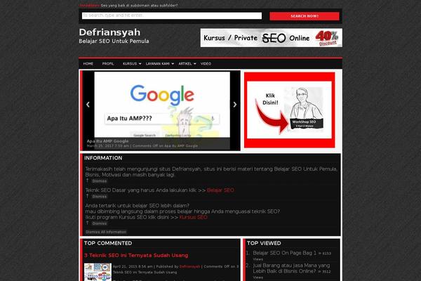 defriansyah.net site used Magazimple1.0d
