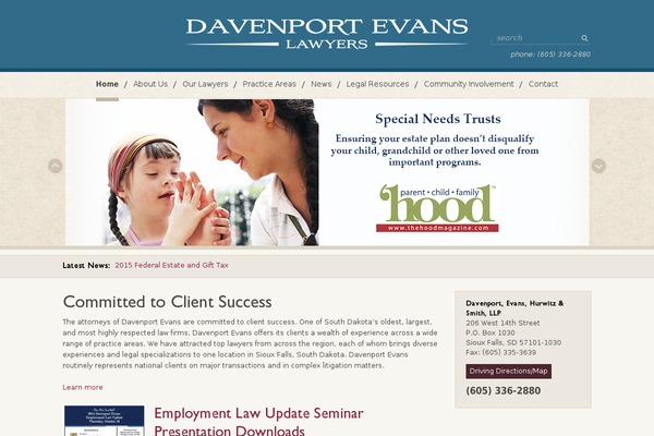 dehs.com site used Davenportevans