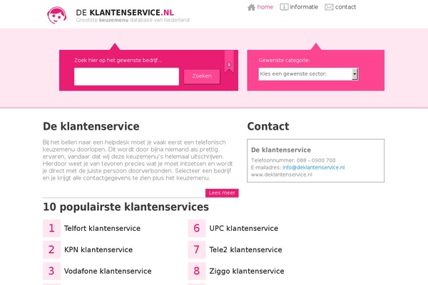 klantenservice theme websites examples