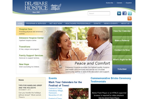 delawarehospice.org site used Delaware_theme