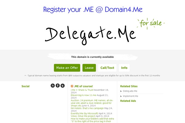 delegate.me site used Jinglydp