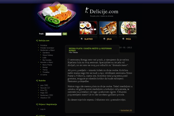 delicije.com site used Theme61