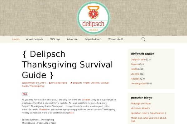 delipsch.com site used Twenty Thirteen