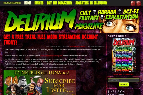 Delirium theme site design template sample