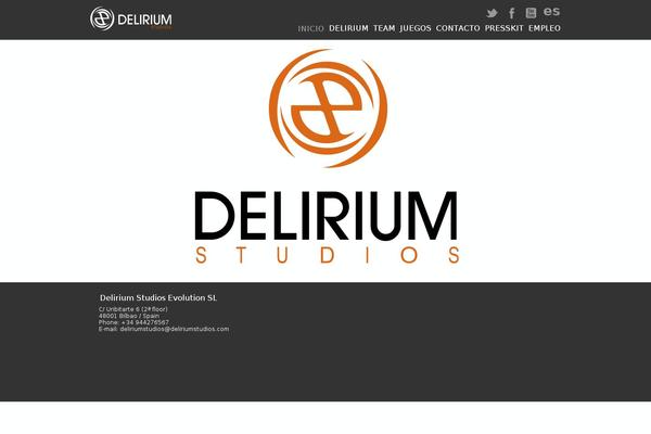 Delirium theme site design template sample