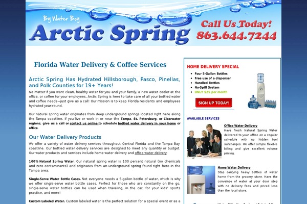 delivermewater.com site used Hydrophile