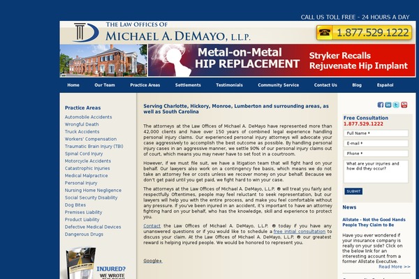 demayolaw.com site used Demayo-law