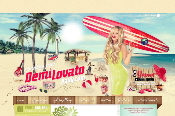 Hawaii theme site design template sample