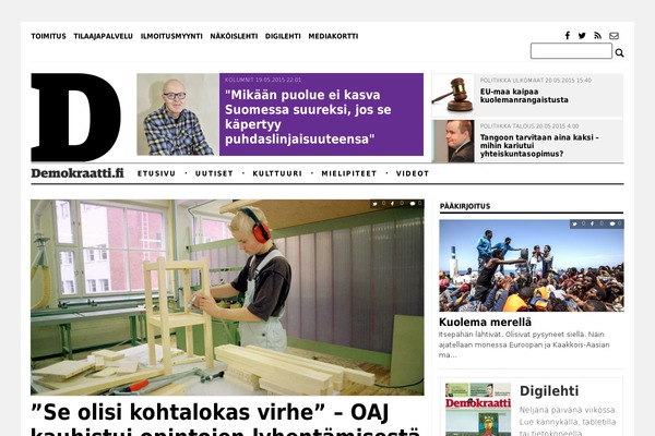 demokraatti.fi site used Demokraatti2