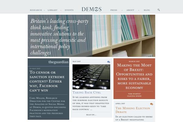 demos.co.uk site used Demos