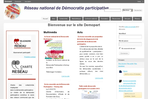 demospart.fr site used Demos1