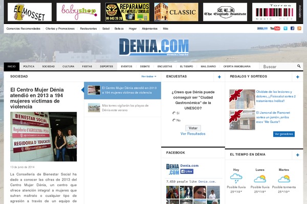 denia.com site used Avant-theme