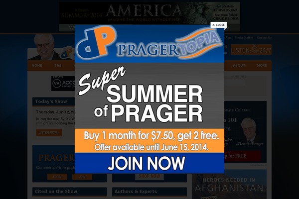 dennisprager.com site used Dennis-prager