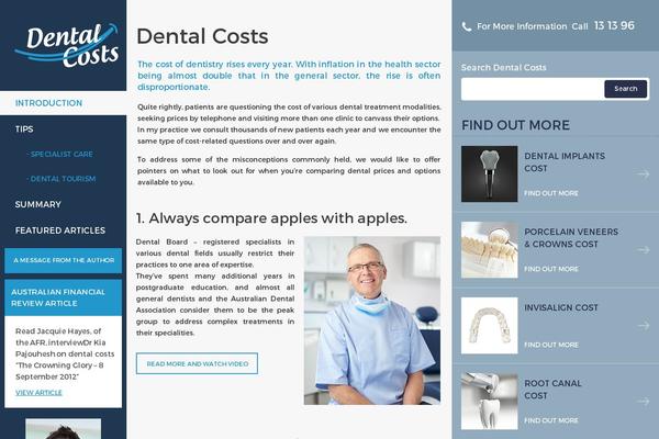 dentalcosts.com.au site used Dentalcost