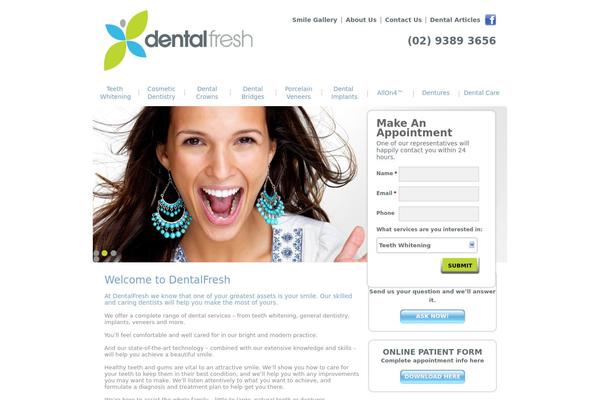 dentalfresh.com.au site used Dentalfresh