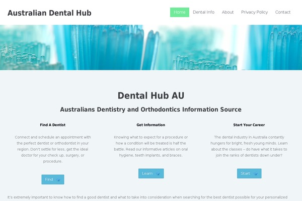 dentalhub.net.au site used Medical-theme