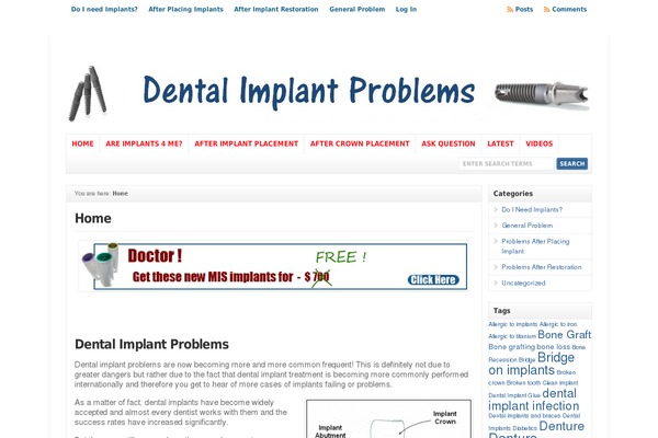 dentalimplant-problems.com site used Wp Clear321