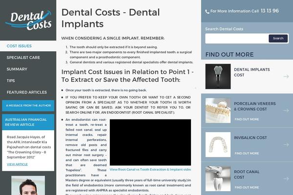 dentalimplantcost.com.au site used Dentalcost