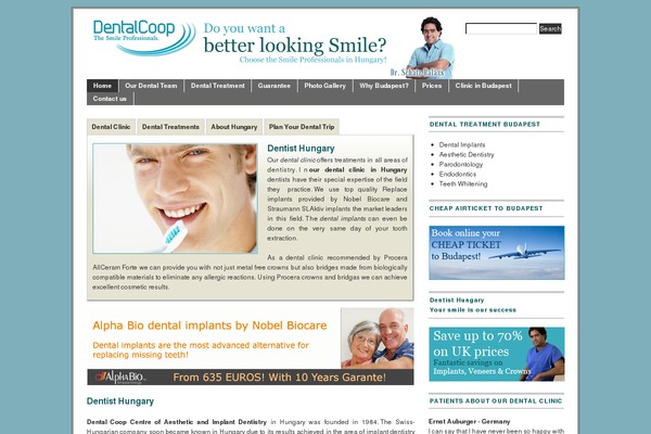 dentaltourist.co.uk site used Dentalcoop